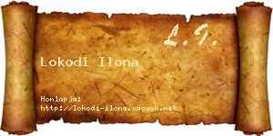 Lokodi Ilona névjegykártya