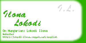 ilona lokodi business card